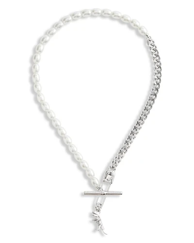 Signature Rexy Safety Pin Choker Necklace, 14.5"