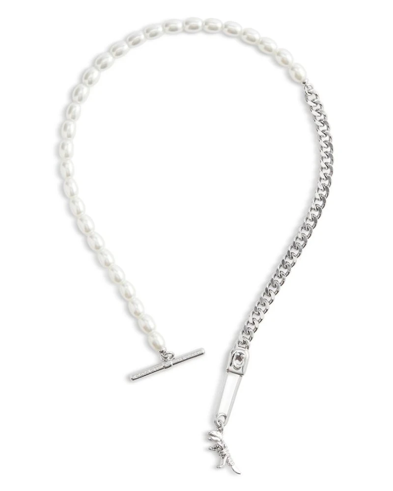 Signature Rexy Safety Pin Choker Necklace, 14.5"