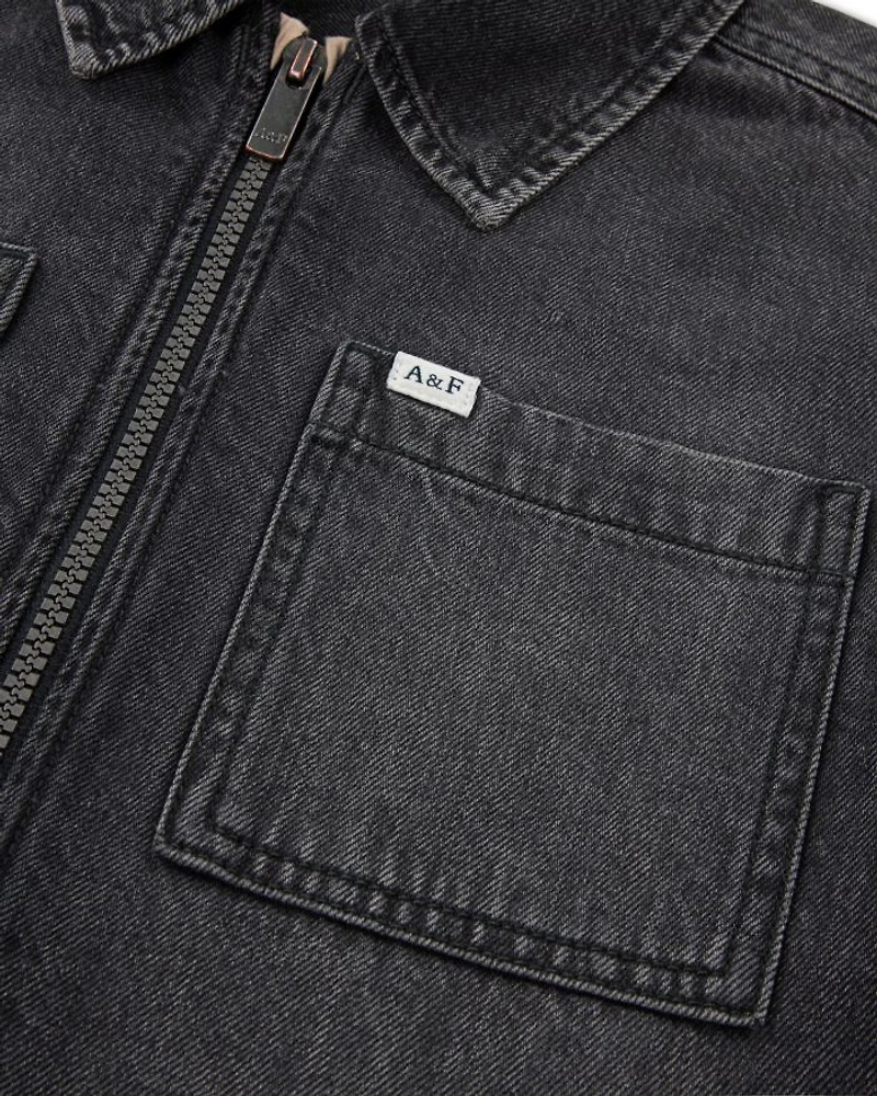 Boys' Abercrombie & Fitch Hooded Denim Jacket - Little Kid, Big Kid