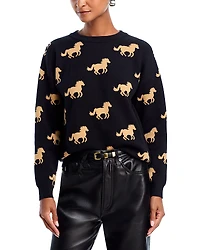 Aqua Horse Crewneck Sweater - Exclusive