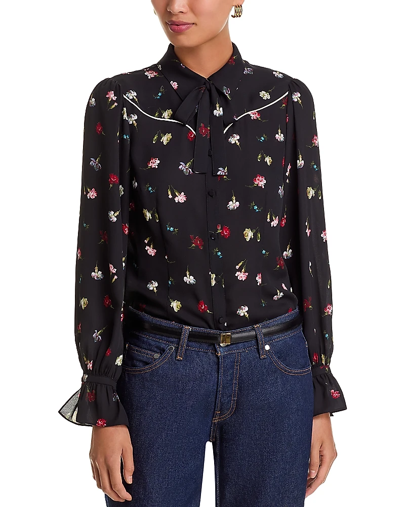 Cinq a Sept Tumbling Carnations Blouse