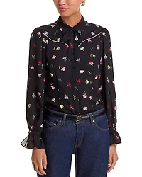 Cinq a Sept Tumbling Carnations Blouse