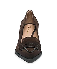 Women's Suede Mid-Heel Pump