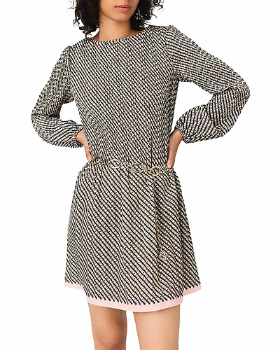 Maje Patterned Pleated Dress