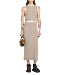 Sandro Two Tone Midi Dress