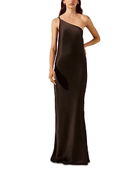 Shona Joy La Lune One Shoulder Cowl Back Gown