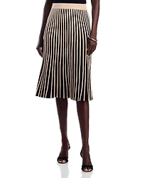 T Tahari Pull On Midi Bi Color Skirt