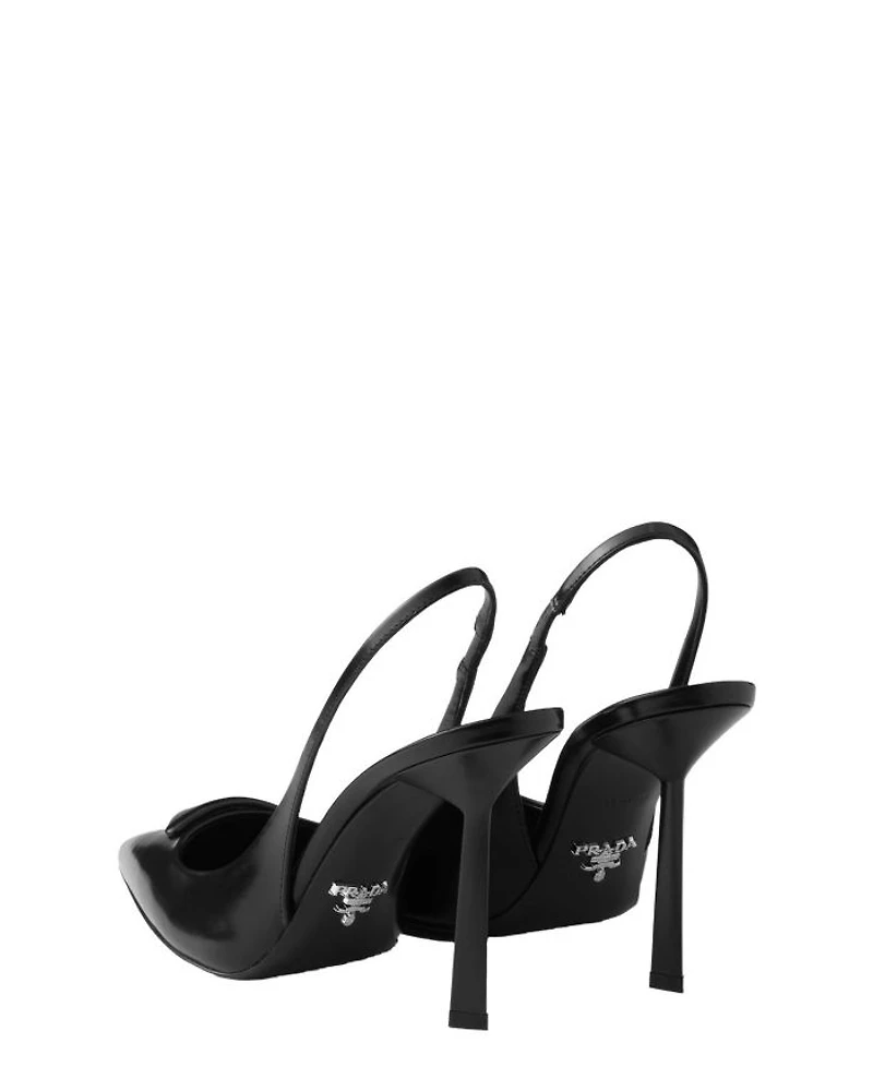 Women's Brushed Leather Slingback Pumps