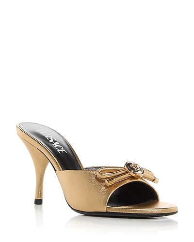 Versace Women's Opera Bow 85mm Patent Mules