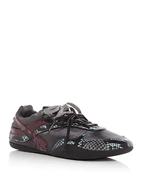 Miu Women's Snake Embossed Sneakers