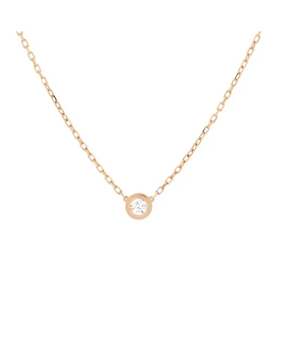 Large Cartier D'Amour Pendant Necklace 18K Rose Gold with Diamond