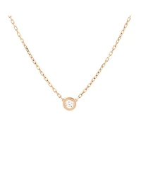 Large Cartier D'Amour Pendant Necklace 18K Rose Gold with Diamond