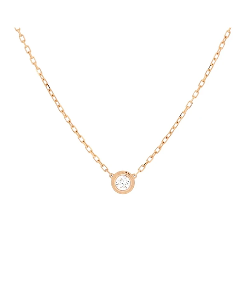 Pre-Owned Cartier Large Cartier D'Amour Pendant Necklace 18K Rose Gold with Diamond