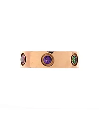 Pre-Owned Cartier Love 6 Stone Band Ring 18K Rose Gold with Sapphires