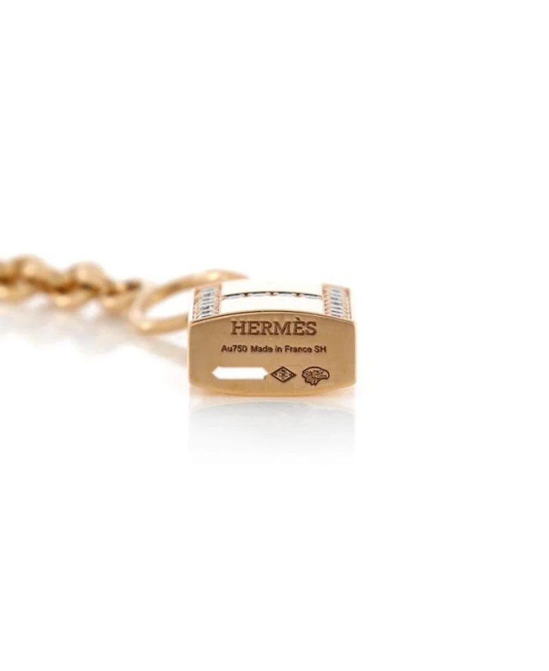 Amulettes Cadenas Pendant Bracelet 18K Rose Gold with Diamonds