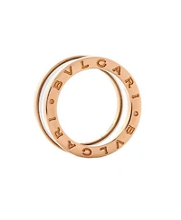 B.Zero1 Two Band Ring 18K Rose Gold and Ceramic