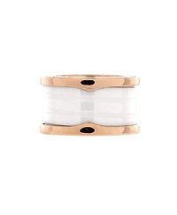 B.Zero1 Three Band Ring 18K Rose Gold and Ceramic