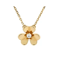 Mini Frivole Pendant Necklace 18K Gold and Diamond