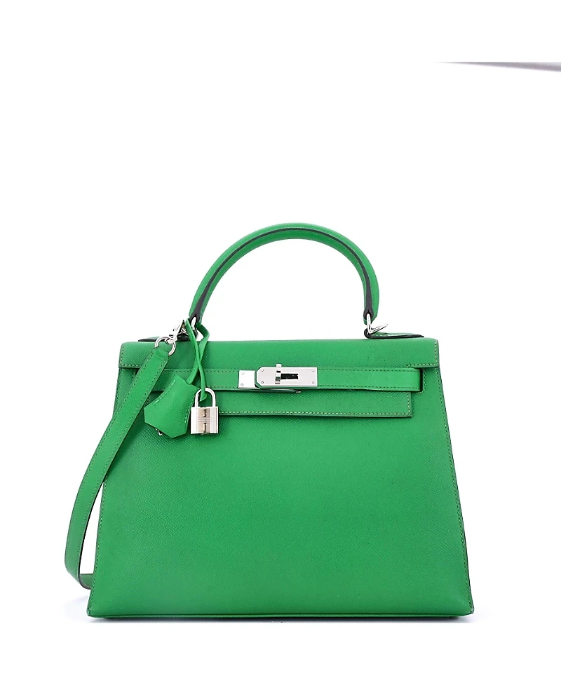 Pre-Owned HERMES Kelly Handbag Epsom with Palladium Hardware
