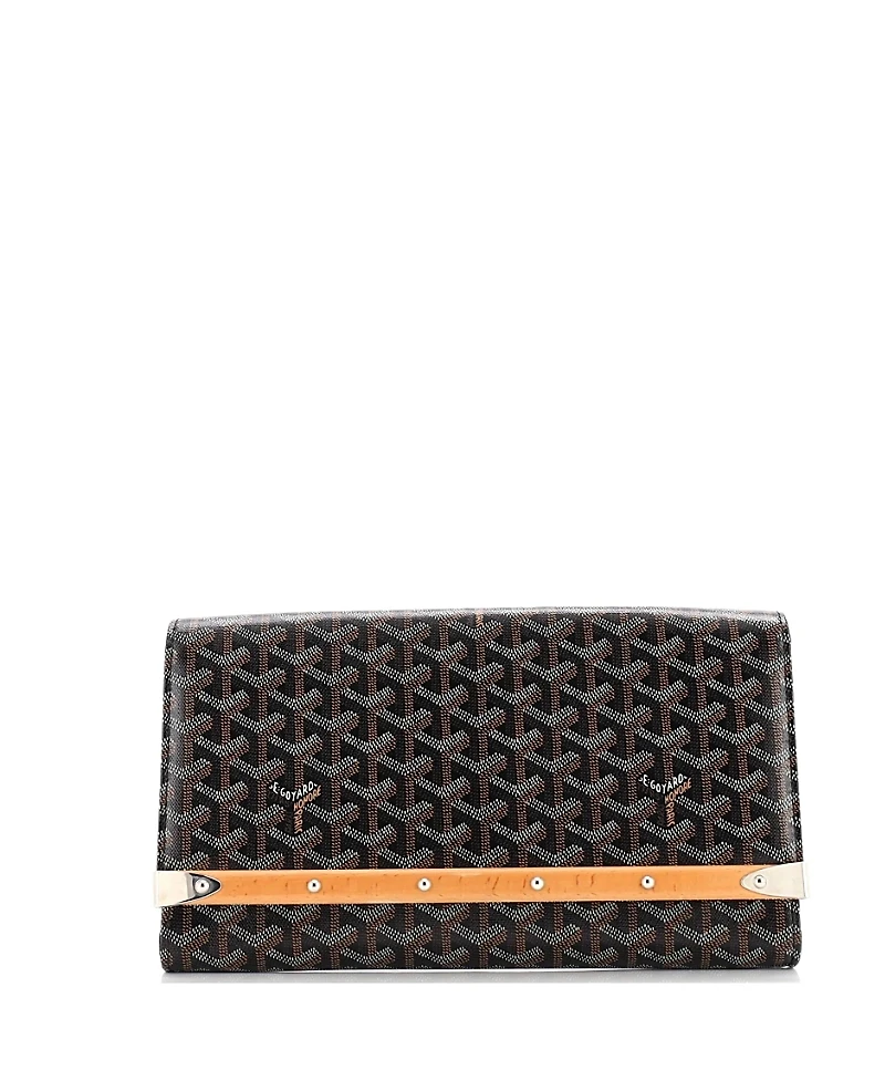 Pre-Owned Goyard Mm Monte Carlo Clutch Coated Canvas