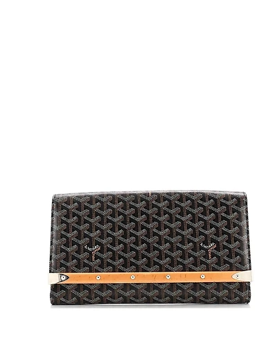 Pre-Owned Goyard Mm Monte Carlo Clutch Coated Canvas
