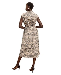 Cira Women's Warped Floral Shirt Dress