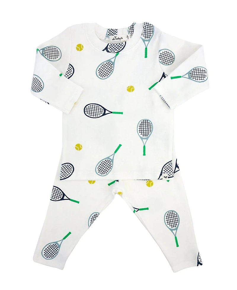 oh baby! Boys' Tennis Print Two Piece Set - Baby