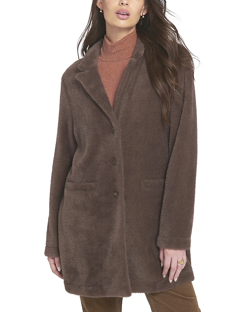 Elle Fuzzy Knit Coat