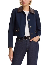 French Connection Contrast Trim Boxy Jacket