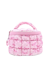 Omg Accessories Bow Scrunch Round Train Case
