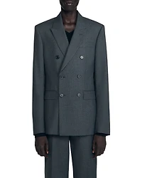 Sandro Double Breasted Classic Fit Suit Jacket
