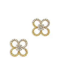 Bloomingdale's Fine Collection Diamond Clover Silhouette Stud Earrings
