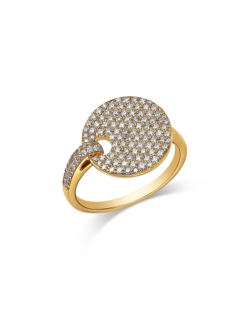 Bloomingdale's Fine Collection Pave Diamond Disc Ring
