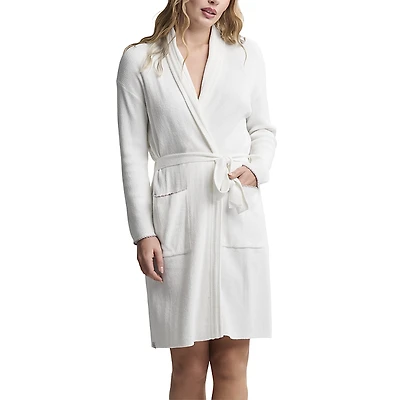 Barefoot Dreams Contrast Scallop Ribbed Robe
