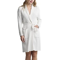 Barefoot Dreams Contrast Scallop Ribbed Robe