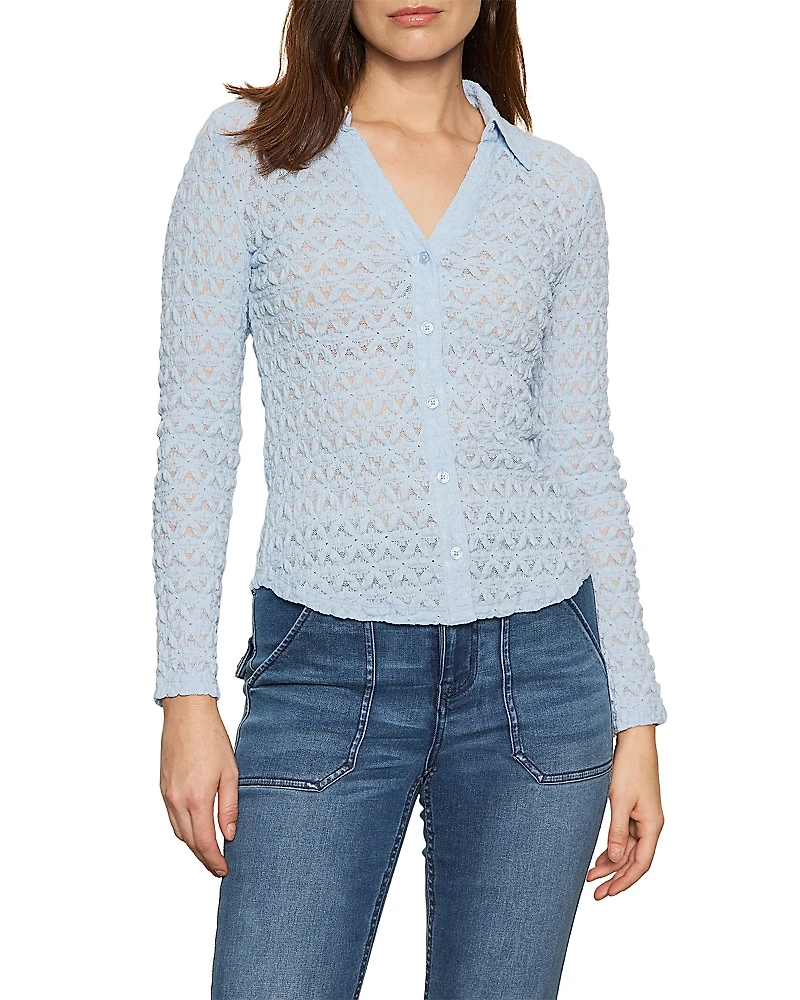 Sanctuary Textured Lace Shirt