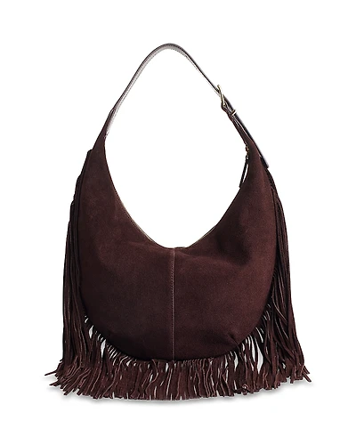 Madewell The Essential Fringed Suede Curve Shoulder Bag