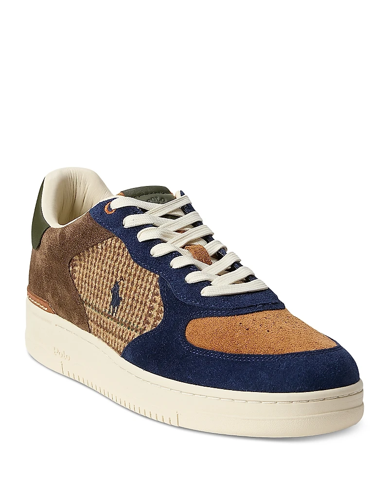 Polo Ralph Lauren Masters Court Suede & Tweed Sneakers