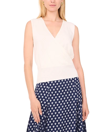 1.state Faux Wrap Top