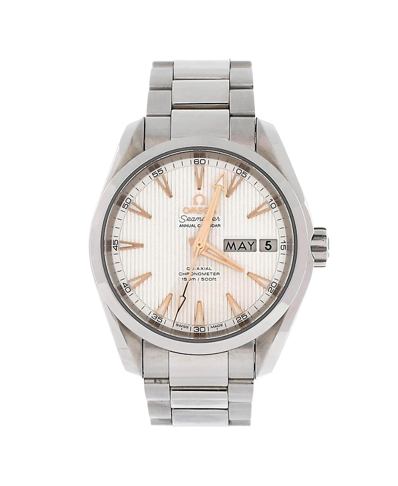 Pre-Owned Omega Seamaster Aqua Terra 150M Day-Date Co-Axial Chronometer Automatic Watch