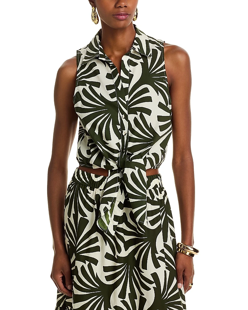 Cara Highland Cotton Tie Front Top