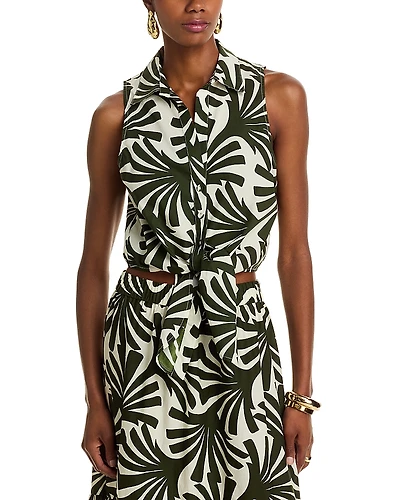 Cara Highland Cotton Tie Front Top