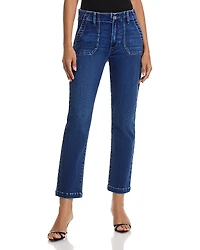 Paige Mayslie Mid Rise Straight Ankle Jeans