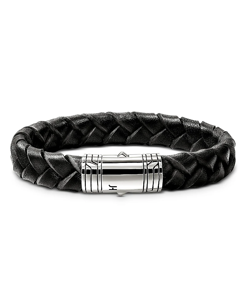 John Hardy Men's Sterling Silver & Braided Leather Bracelet