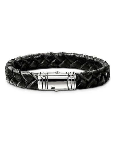 John Hardy Men's Sterling Silver & Braided Leather Bracelet