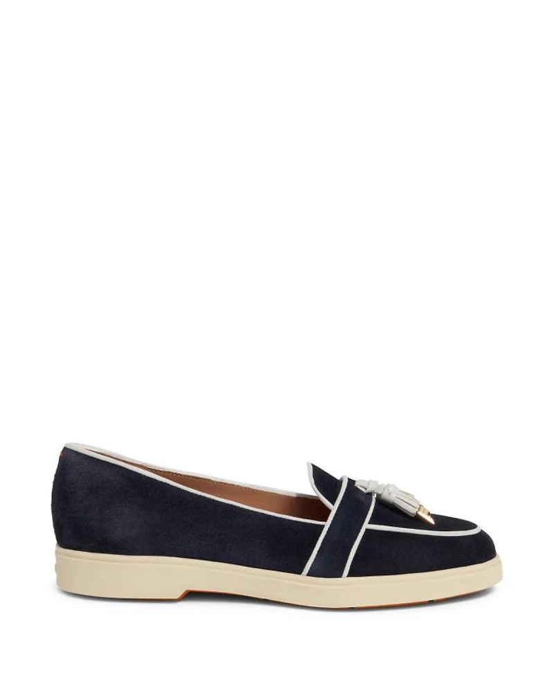 Women's Suede and Leather Tassel Loafer