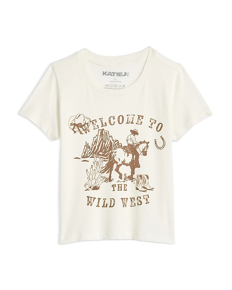 KatieJnyc Girls' Tween Wild West Graphic Tee - Big Kid