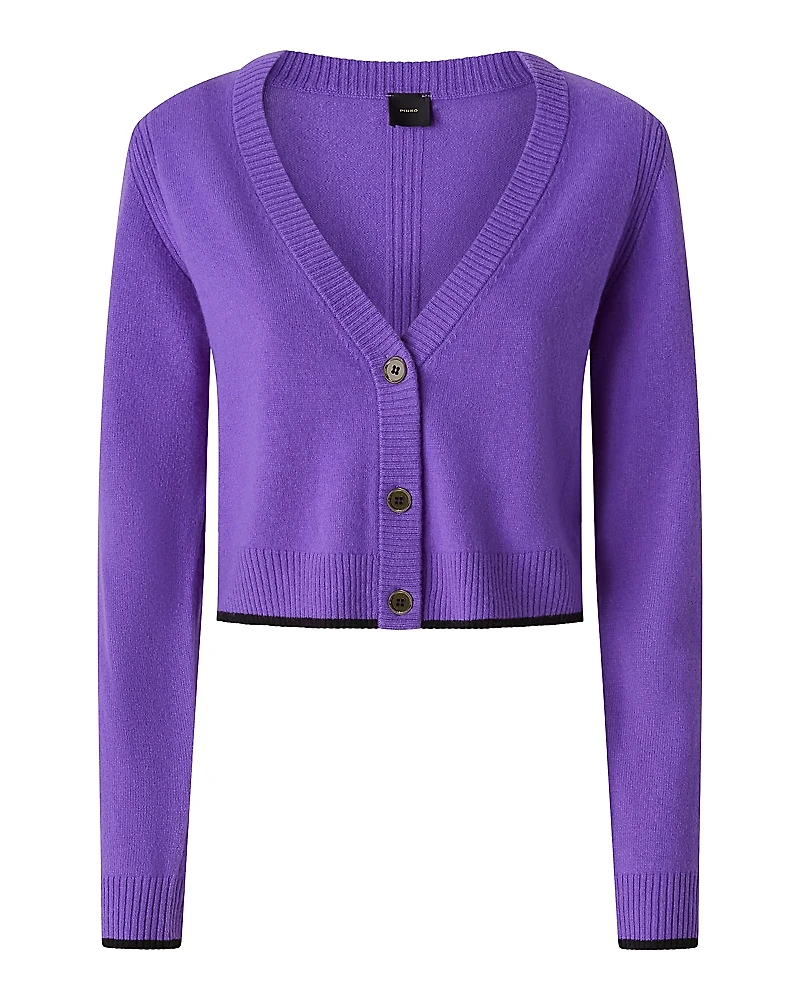 Pinko Stromboli Wool & Cashmere V Neck Cardigan Sweater