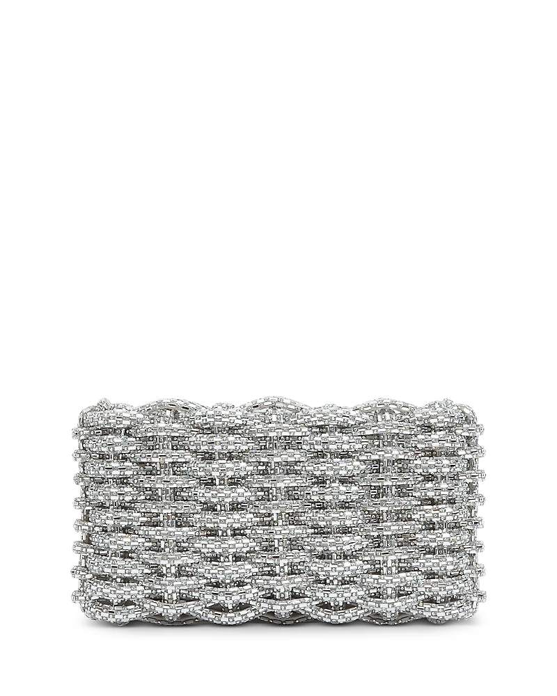 Simkhai Morgan Woven Beaded Clutch