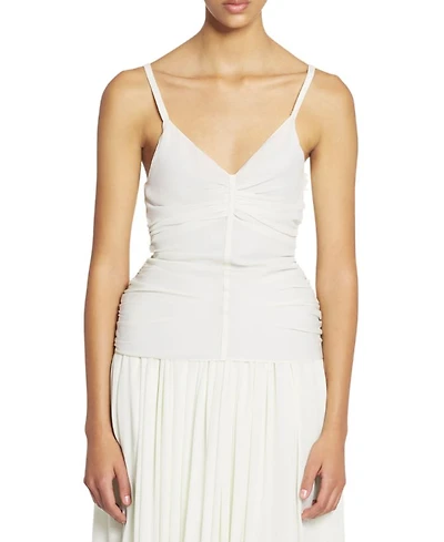 Ruffled Tank Top Silk Georgette